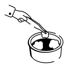 A doodle style icon showing file rack
