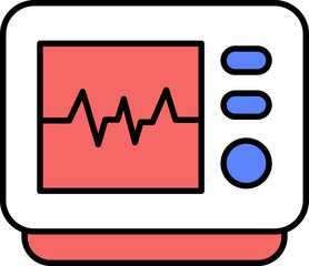 Health Monitoring vector icon stock illustration
