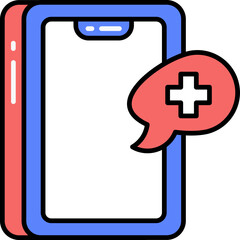 Emergency Call vector icon stock illustration