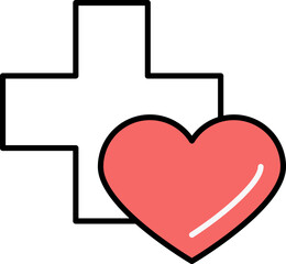 Medical Cross vector icon stock illustration