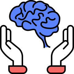 Mental Health Care vector icon stock illustration
