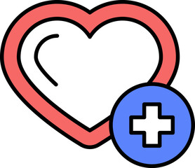 Heart Health vector icon stock illustration
