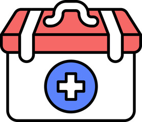 First Aid Kit vector icon stock illustration