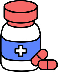 Medicine Bottle vector icon stock illustration