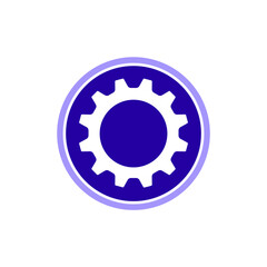 Icon a dashed gear, isolated against a clean background.
