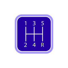 Icon a manual gear, isolated against a clean background