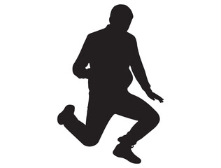 MAN JUMPING SILHOUETTE