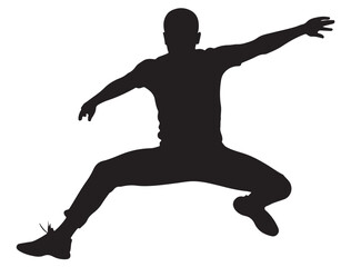MAN JUMPING SILHOUETTE
