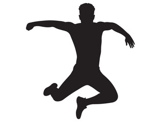 MAN JUMPING SILHOUETTE