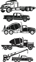 Versatile icon set featuring primary and secondary colors with classic typography