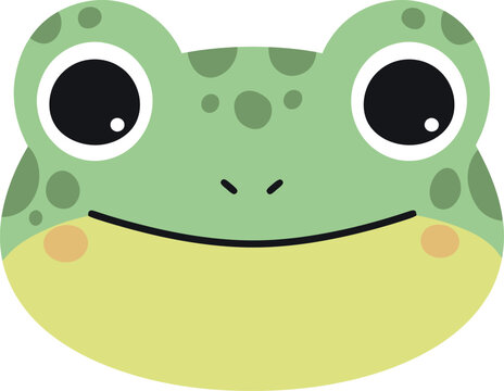 Cute frog face illustration