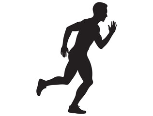MAN RUNNING SILHOUETTE
