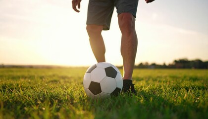 Freestyle Soccer Practice at Stadium Sunset with Ball Juggling and Kicks