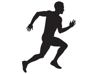 MAN RUNNING SILHOUETTE