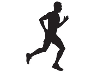 MAN RUNNING SILHOUETTE