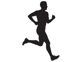 MAN RUNNING SILHOUETTE