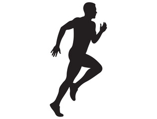 MAN RUNNING SILHOUETTE