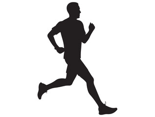 MAN RUNNING SILHOUETTE