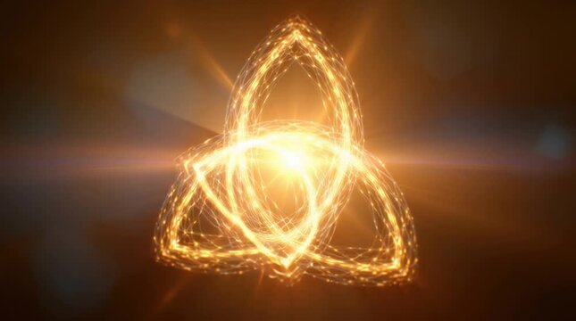 Glowing Triskele Abstract Animation