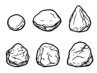 Rock line art illustration