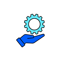 Icon a hand holding, isolated against a clean background.
