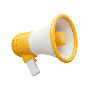 Captivating bullhorn radiates assertiveness against a transparent background, ideal for powerful announcements and impactful communication campaigns.