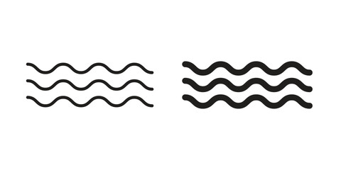 Fototapeta premium Water icon vector, solid illustration, pictogram isolated color editable