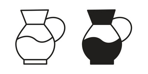 Vinegar icon vector, solid illustration, pictogram isolated color editable