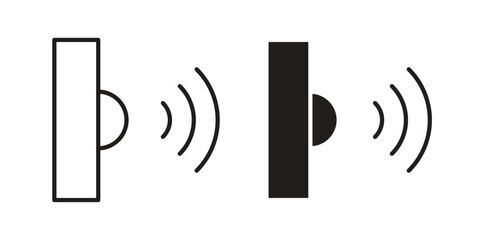 Sensor icon vector, solid illustration, pictogram isolated color editable