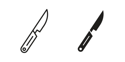 Scalpel icon vector, solid illustration, pictogram isolated color editable