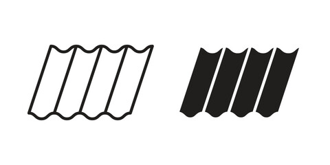 Roof tile icon vector, solid illustration, pictogram isolated color editable