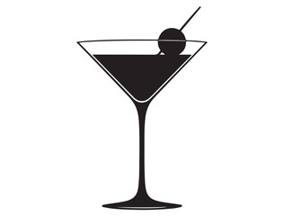 MARTINI GLASS SILHOUETTE