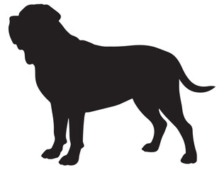 MASTIFF DOG SILHOUETTE