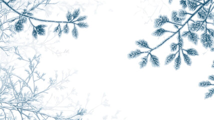 Festive Christmas background with falling snowflakes and winter holiday theme isolated on white background