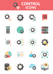 Simple set of settings icons, control , management, Options