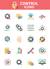 Simple set of settings icons, control , management, Options