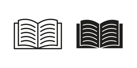 Guests book icon vector, solid illustration, pictogram isolated color editable