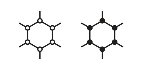 Graphene icon vector, solid illustration, pictogram isolated color editable