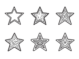 Obraz premium Christmas star line vector design