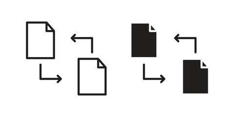 File sharing icon vector, solid illustration, pictogram isolated color editable