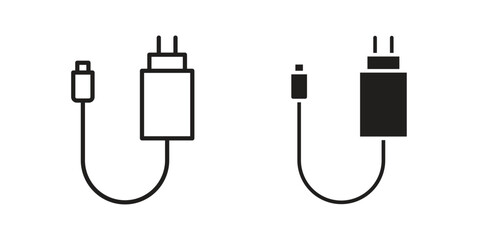 Charger icon vector, solid illustration, pictogram isolated color editable