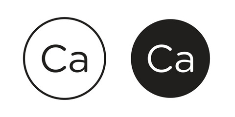 Calcium icon vector, solid illustration, pictogram isolated color editable