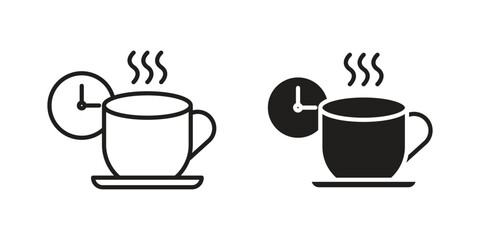 Break icon vector, solid illustration, pictogram isolated color editable