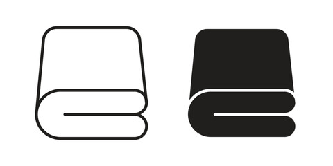 blanket icon vector, solid illustration, pictogram isolated color editable