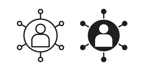 Affiliate marketing icon vector, solid illustration, pictogram isolated color editable