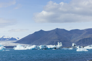 Gletscherlagune in Island / Gletscherregion in Island