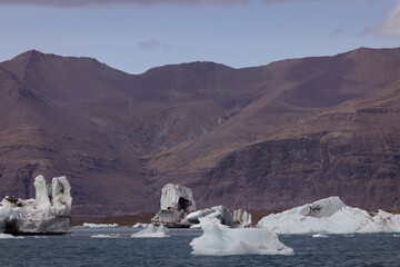 Gletscherlagune in Island / Gletscherregion in Island