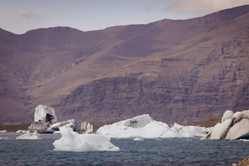 Gletscherlagune in Island / Gletscherregion in Island