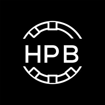 HPB Minimalist HPB  Logo Design on Black Background &ndash; HPB Later Logo, Modern Circular Branding Concept
