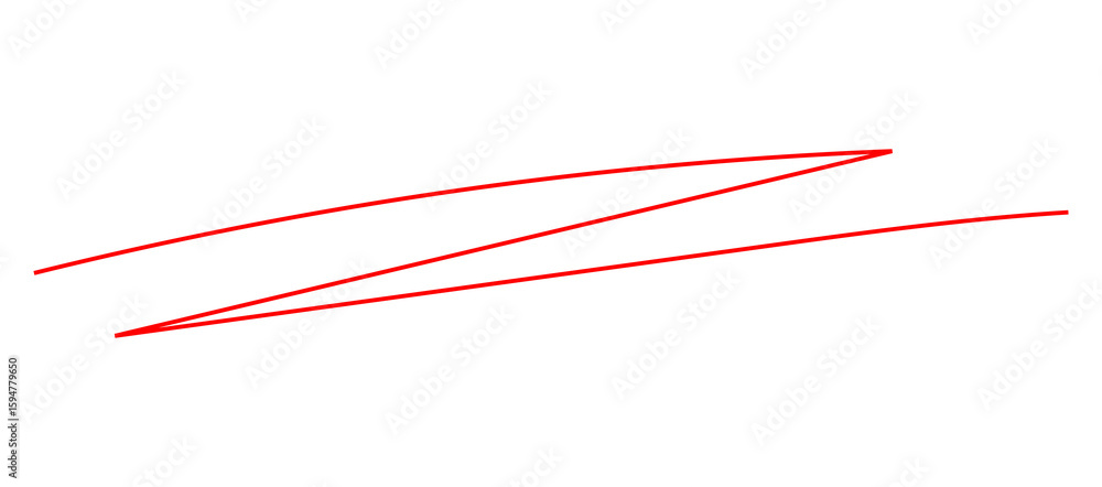 Poster red zigzag line isolated on transparent background